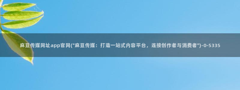 麻豆影视传媒免费官网：麻豆传媒网址app官网(\