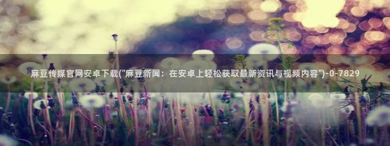 麻豆传媒a官网